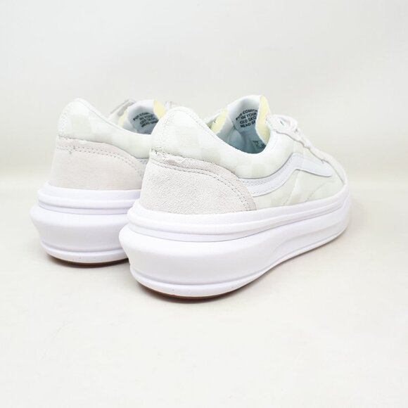 Vans Old Skool Overt CC Platform Shoe Sneaker White Check Mens 7.5 / Womens 9 US - Picture 6 of 13